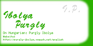 ibolya purgly business card